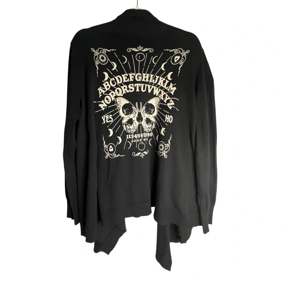 Hot Topic Spirit Board Open Cardigan Size Medium - Picture 3 of 5